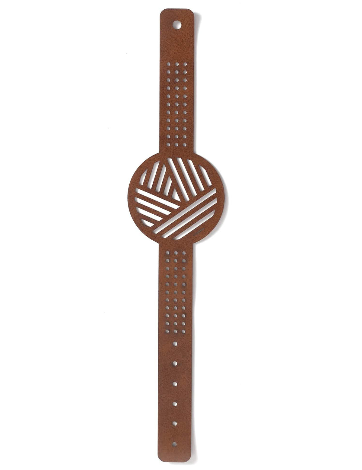 Vue à plat du support du kit bracelet à broder motifs géométriques pour enfant