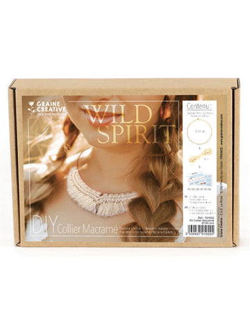 Kit colier macrame 14 cm boem și aur