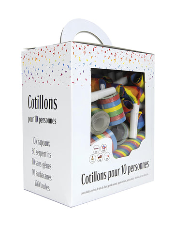 Kit cotillons multicolores 10 personnes