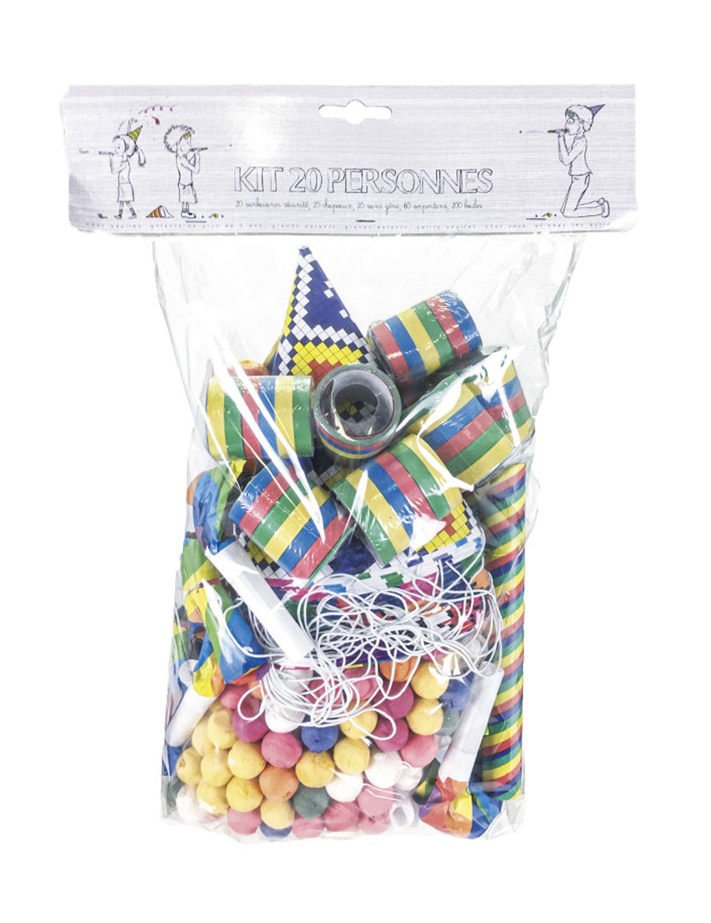 Kit bomboane multicolore pentru 20 de persoane