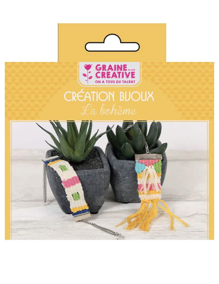 Kit de creație de bijuterii, set boem multicolor cu război de țesut