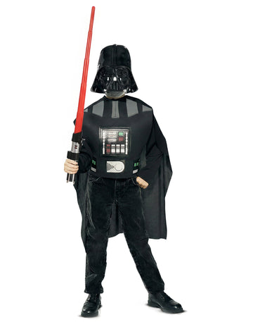 Kit Dark Vador pour enfant noir avec sabre laser rouge