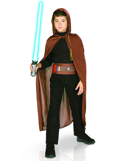 Kit de Jedi Star Wars™ pour enfant avec cape marron et sabre laser bleu