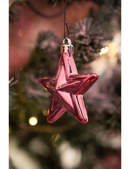 Set de decorațiuni pentru brad roz auriu, 18 piese 