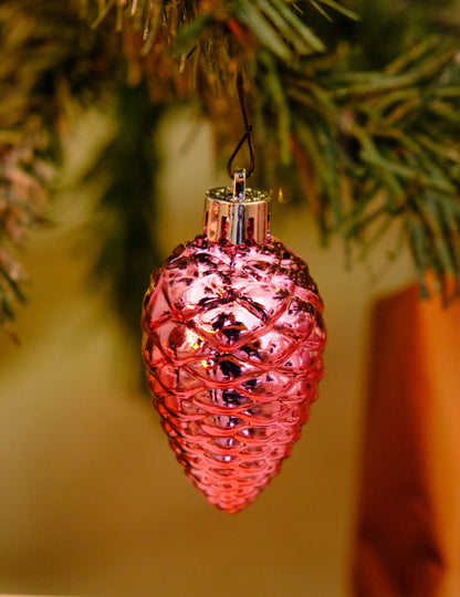 Set de decorațiuni pentru brad roz auriu, 18 piese 