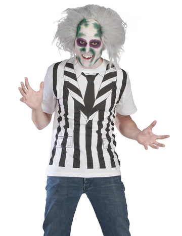 Set costum și perucă Beetlejuice™ pentru adulți