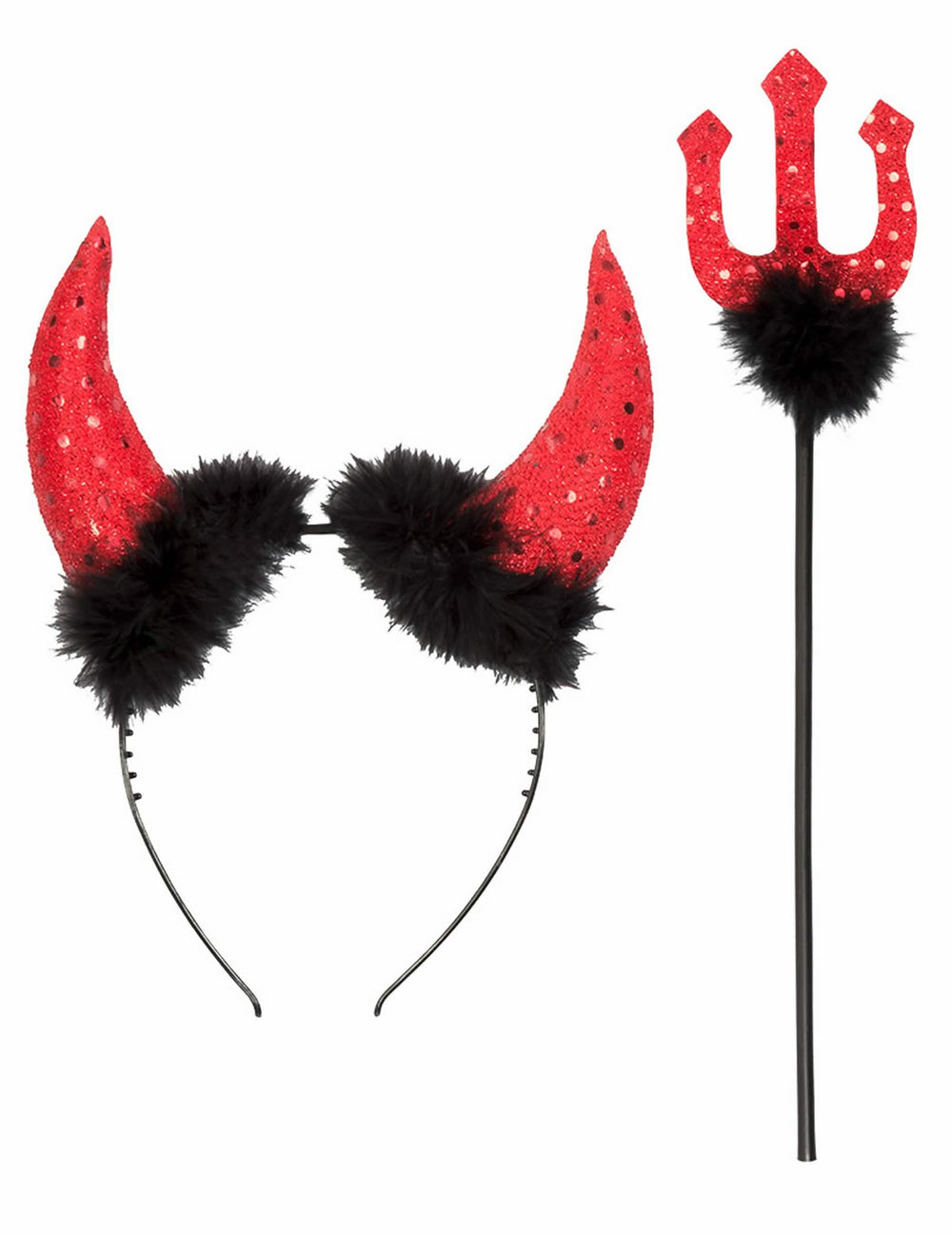Detalii despre accesoriile din Kit diablesă halloween pentru femeie