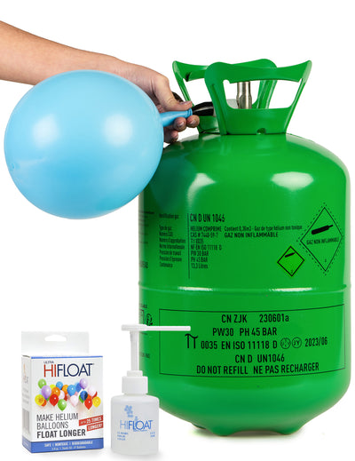 Kit mare cu butelie de heliu pentru până la 50 de baloane cu Hi-Float