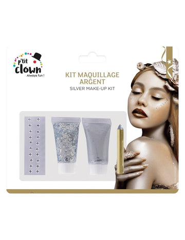 Kit de machiaj cu sclipici de argint