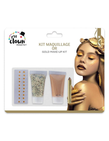 Kit de machiaj cu sclipici de aur