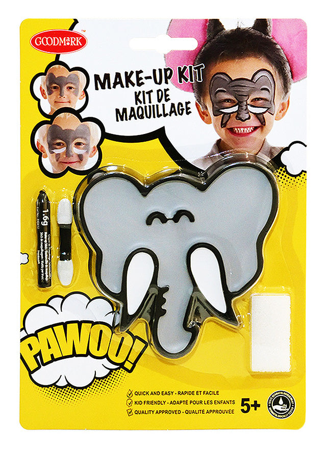 Set de machiaj elefant cu pensulă și burete pentru copii 