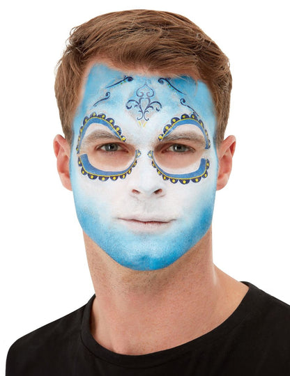 Make -up Kit și Tatoo Dia de los Muertos Blue Adult