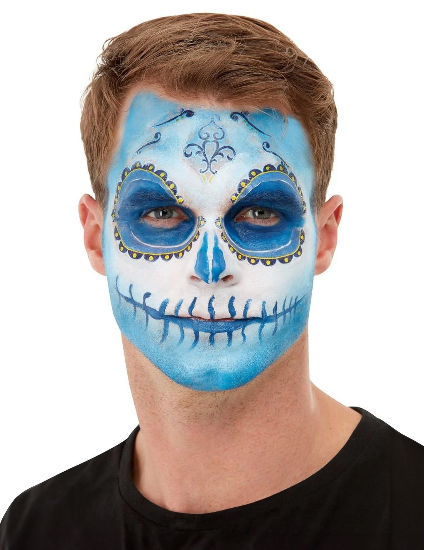 Make -up Kit și Tatoo Dia de los Muertos Blue Adult