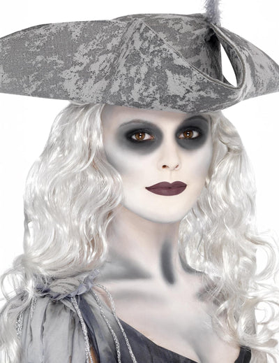 Kit maquillage pirate des mers pour femme gris et blanc effet fantôme