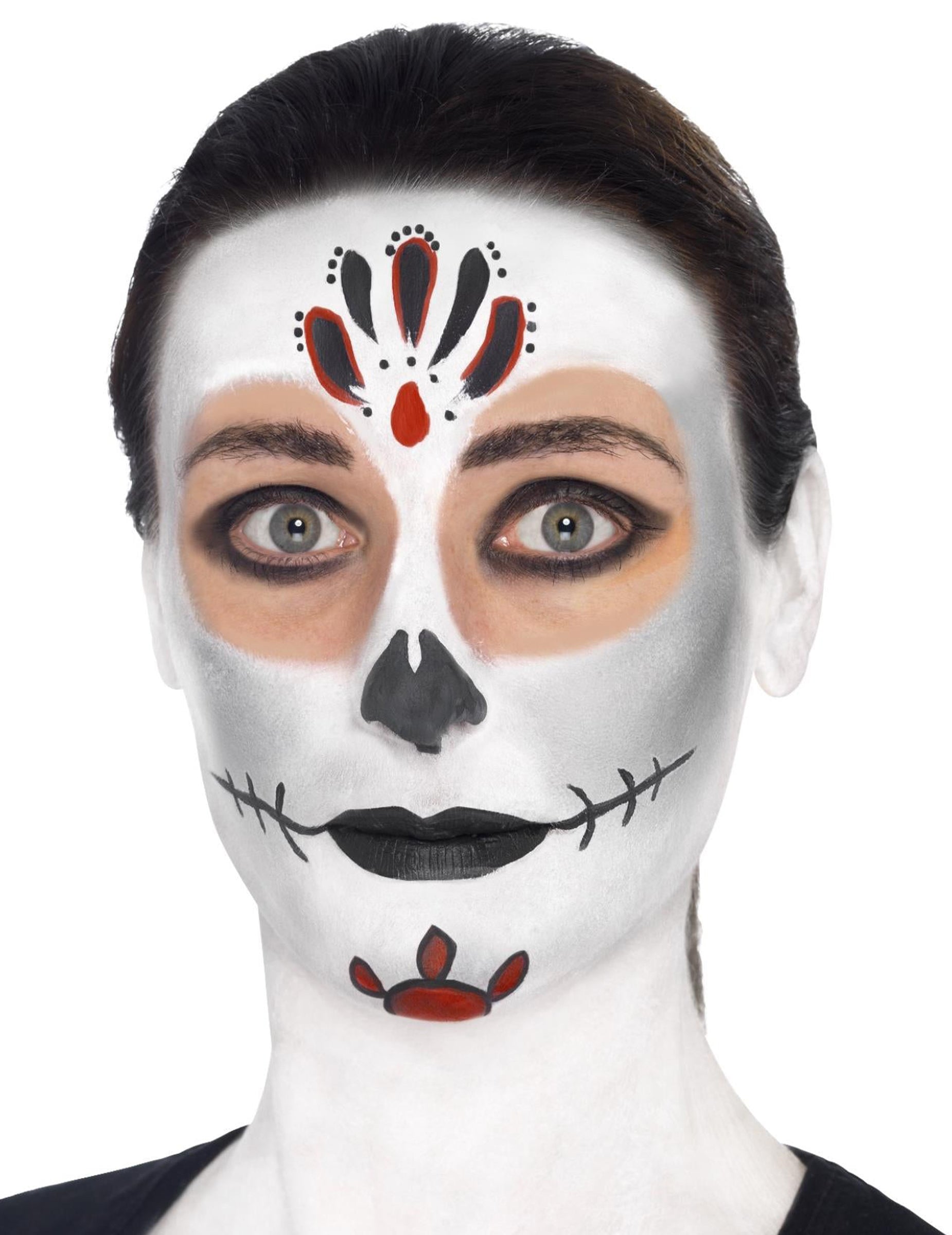 Prezentare a rezultatului final al kitului de machiaj schelet colorat