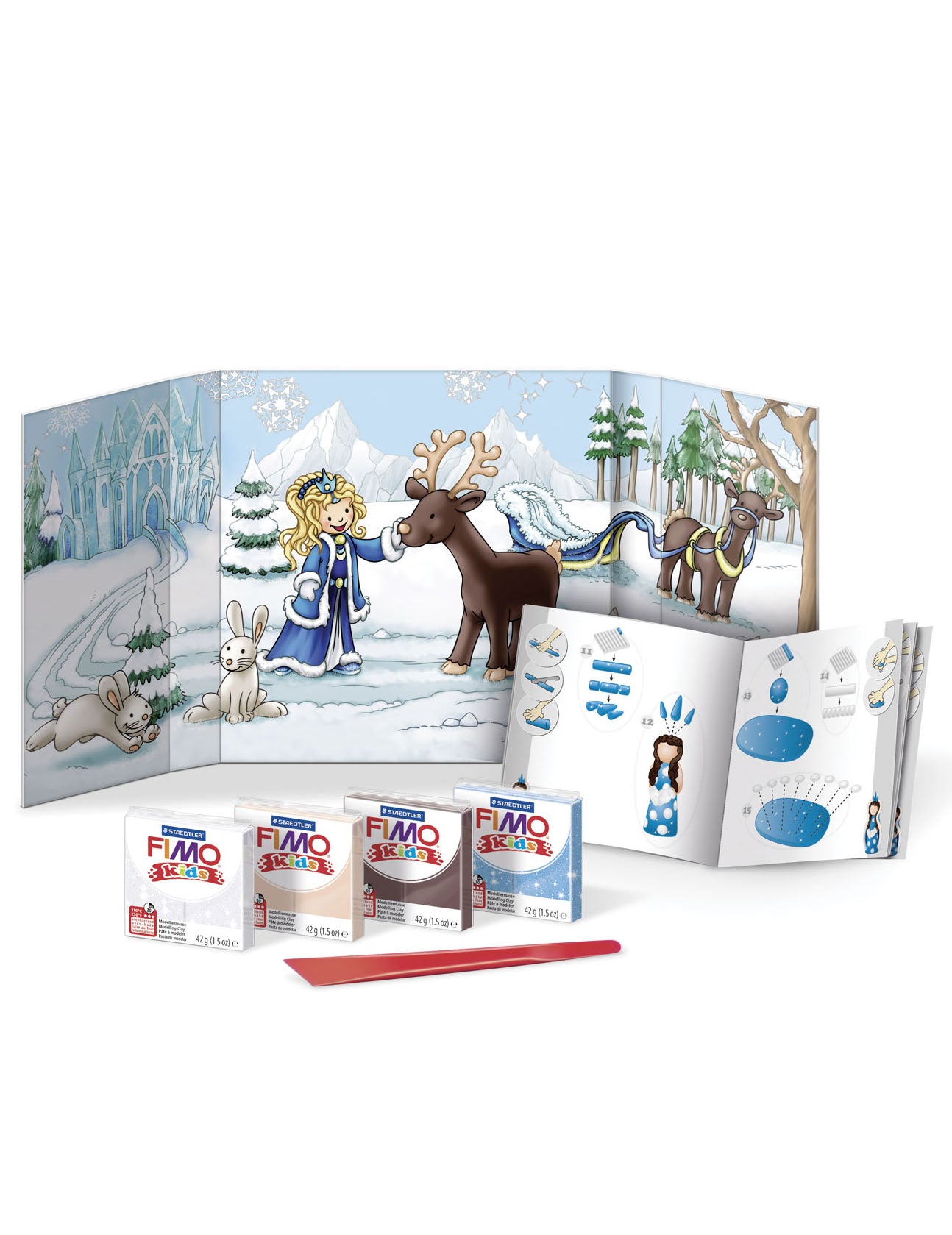 Kit de modelat pastă Fimo® Snow Princess pentru copii