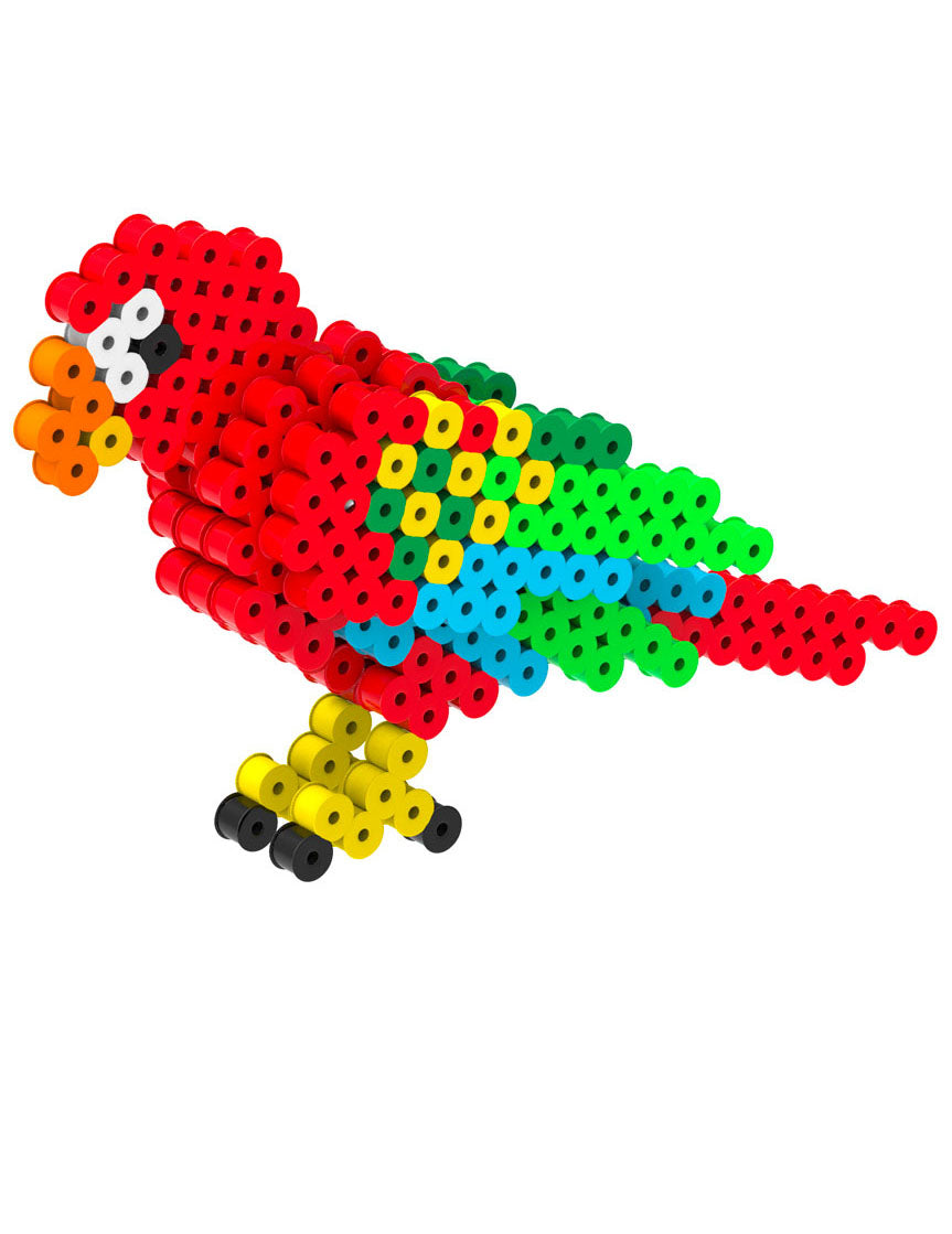 Set de mărgele termoadezive 3D cu papagal și accesorii