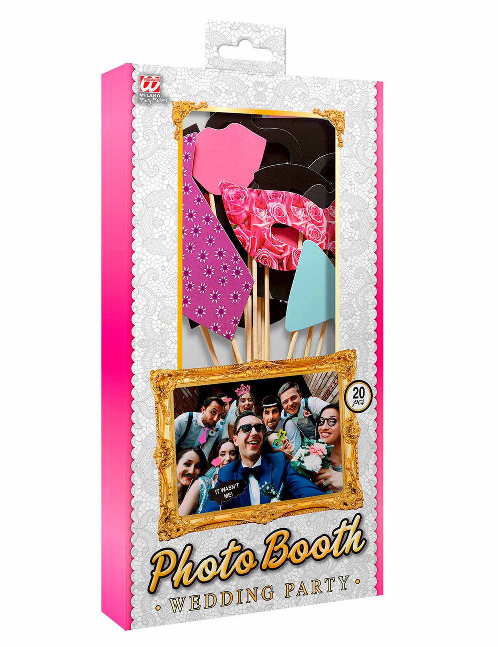 Emballage du kit photobooth 20 pièces pour fête