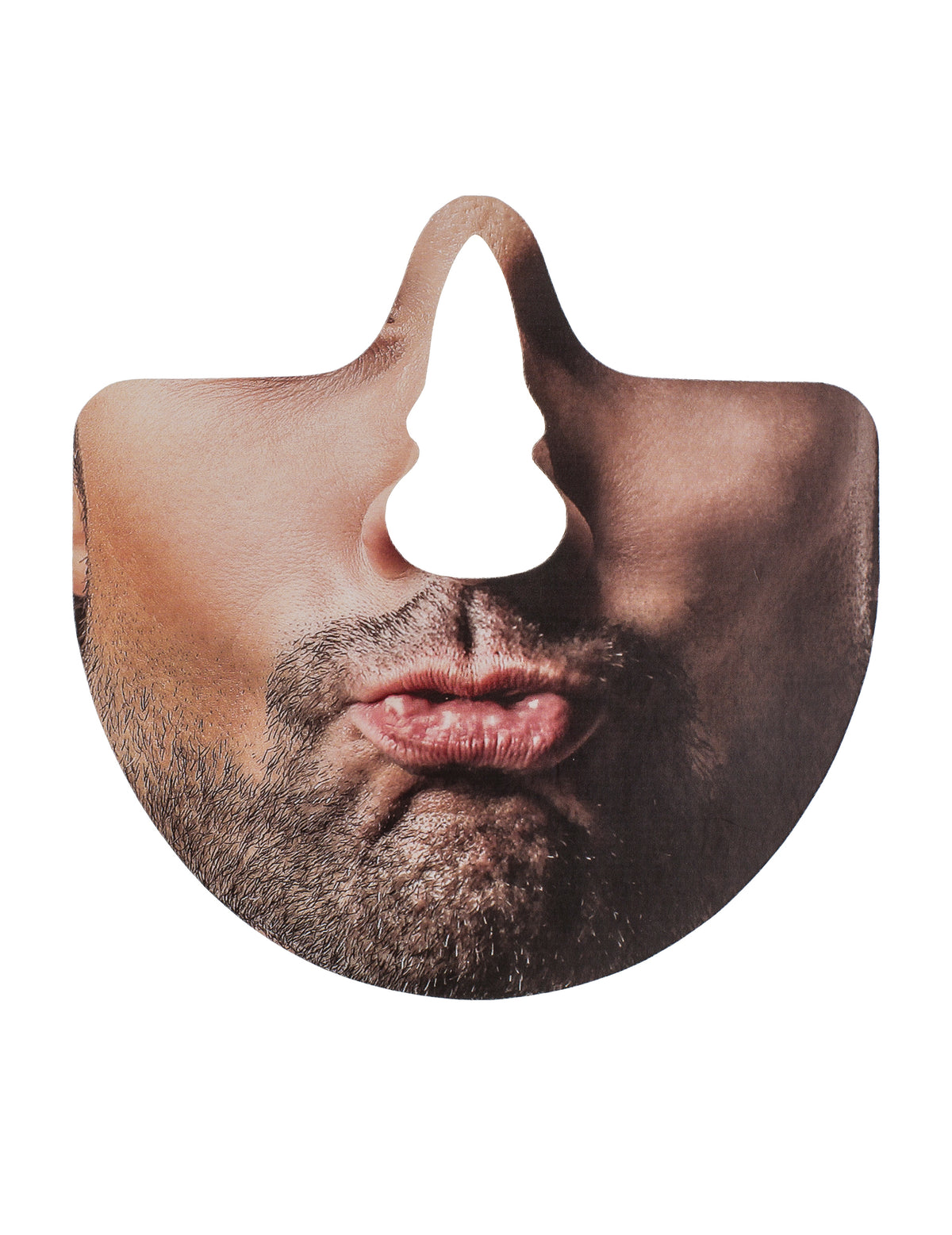 Bouche d'homme barbu faisant la moue du kit photobooth bouches humoristiques