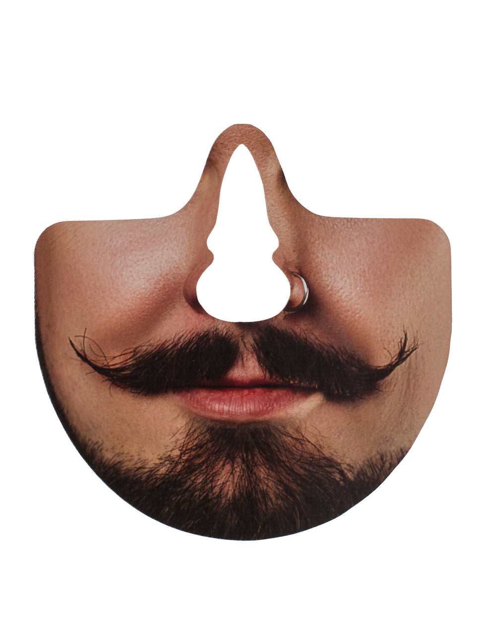 Bouche d'homme avec moustache et barbiche du kit photobooth bouches humoristiques