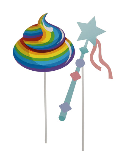 Kit cabină foto unicorni cu 12 piese