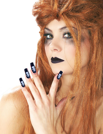 Kit de ruj și unghii false de craniu pentru adulți