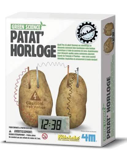 Kit științific patat'horloge pentru copil energie din cartofi