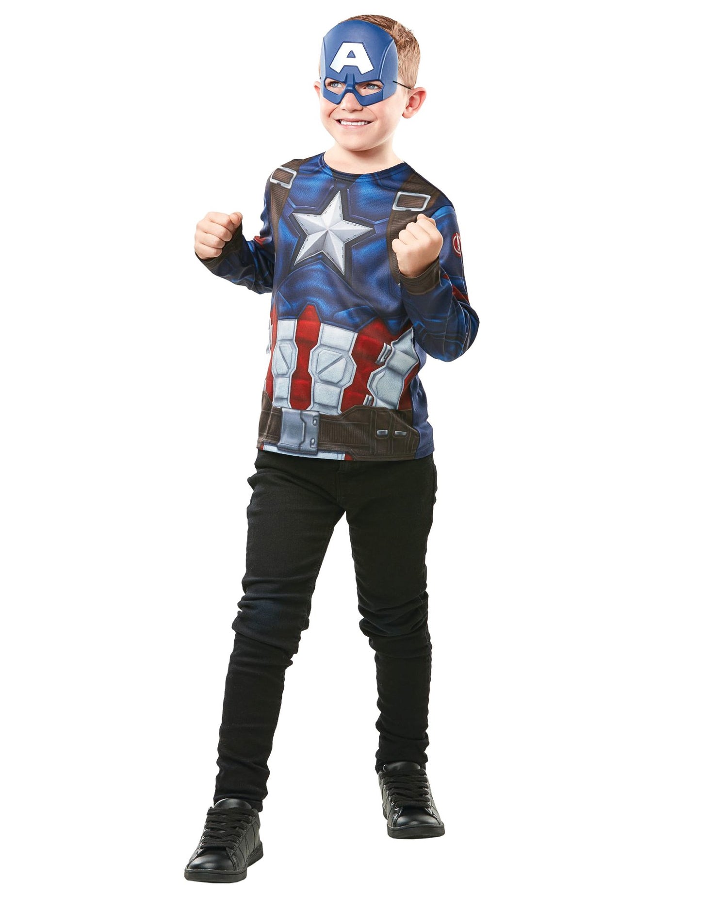 Top Kit și Mask Child Captain America