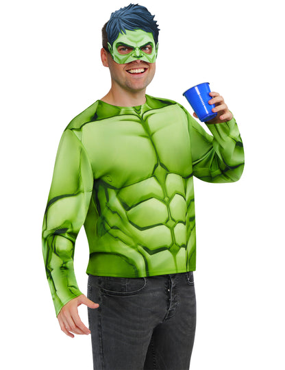 Kit top și mască Hulk™ pentru adulți