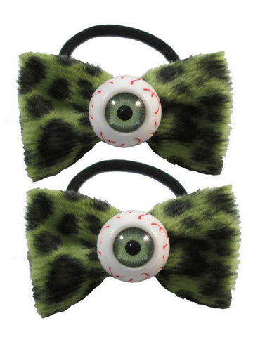 Set Kreepsville Elastice de Păr Gotice Eyes Ribbon leo-verde 