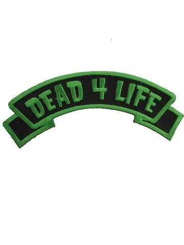 Patch gotic Kreepsville Dead 4 Life verde-negru 