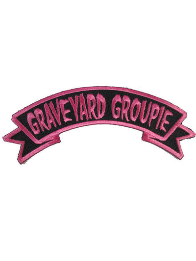 Patch Gothic Graveyard Groupie rose et noir