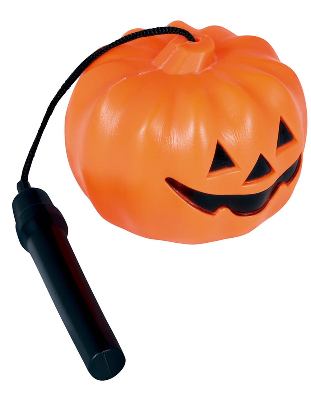 lanternă dovleac pentru halloween portocaliu cu mâner negru