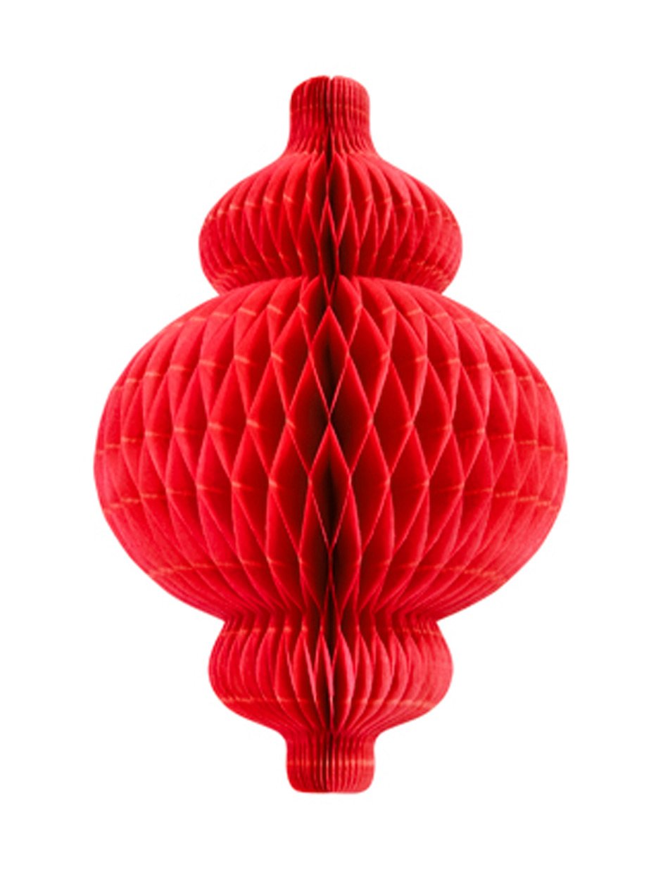 Lampion fagure roșu din hârtie 30 cm de agățat 