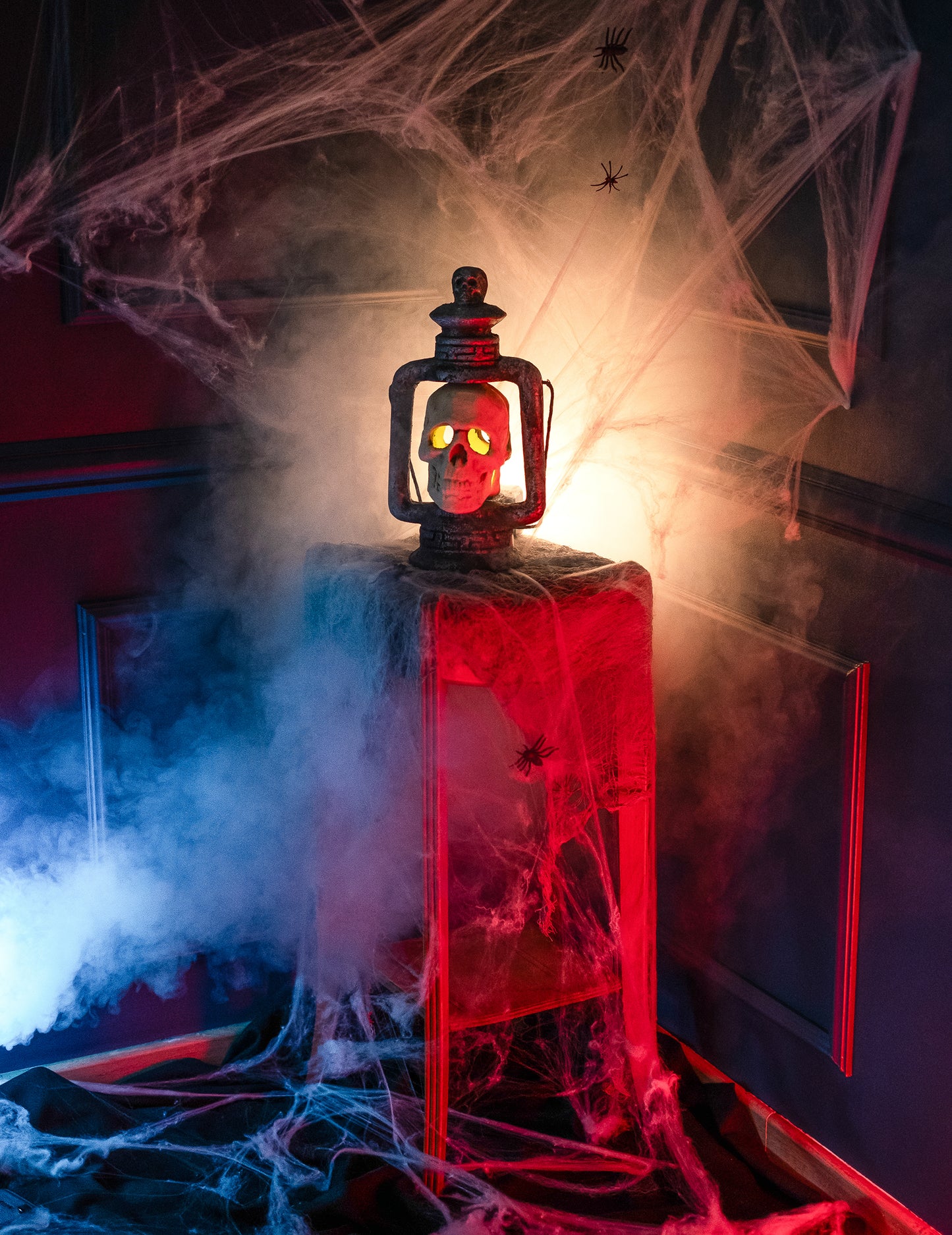 Lanterna cu craniu luminos 35 cm Halloween