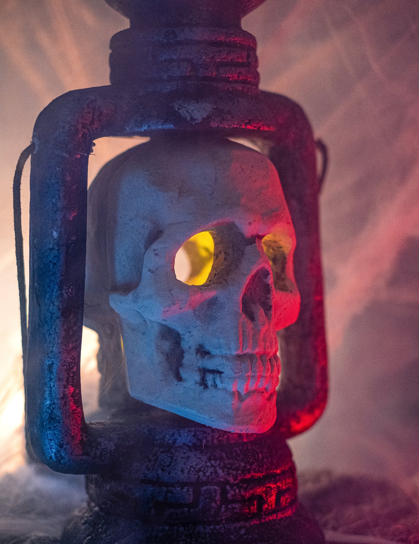 Lanterna cu craniu luminos 35 cm Halloween