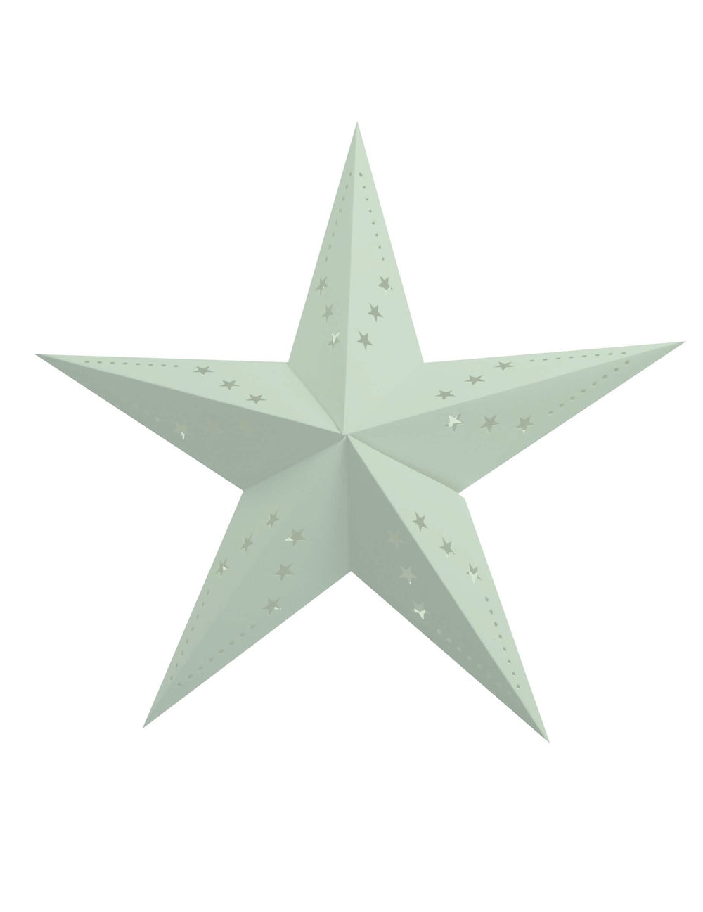 Felinar din carton stea pentru decor verde pastel