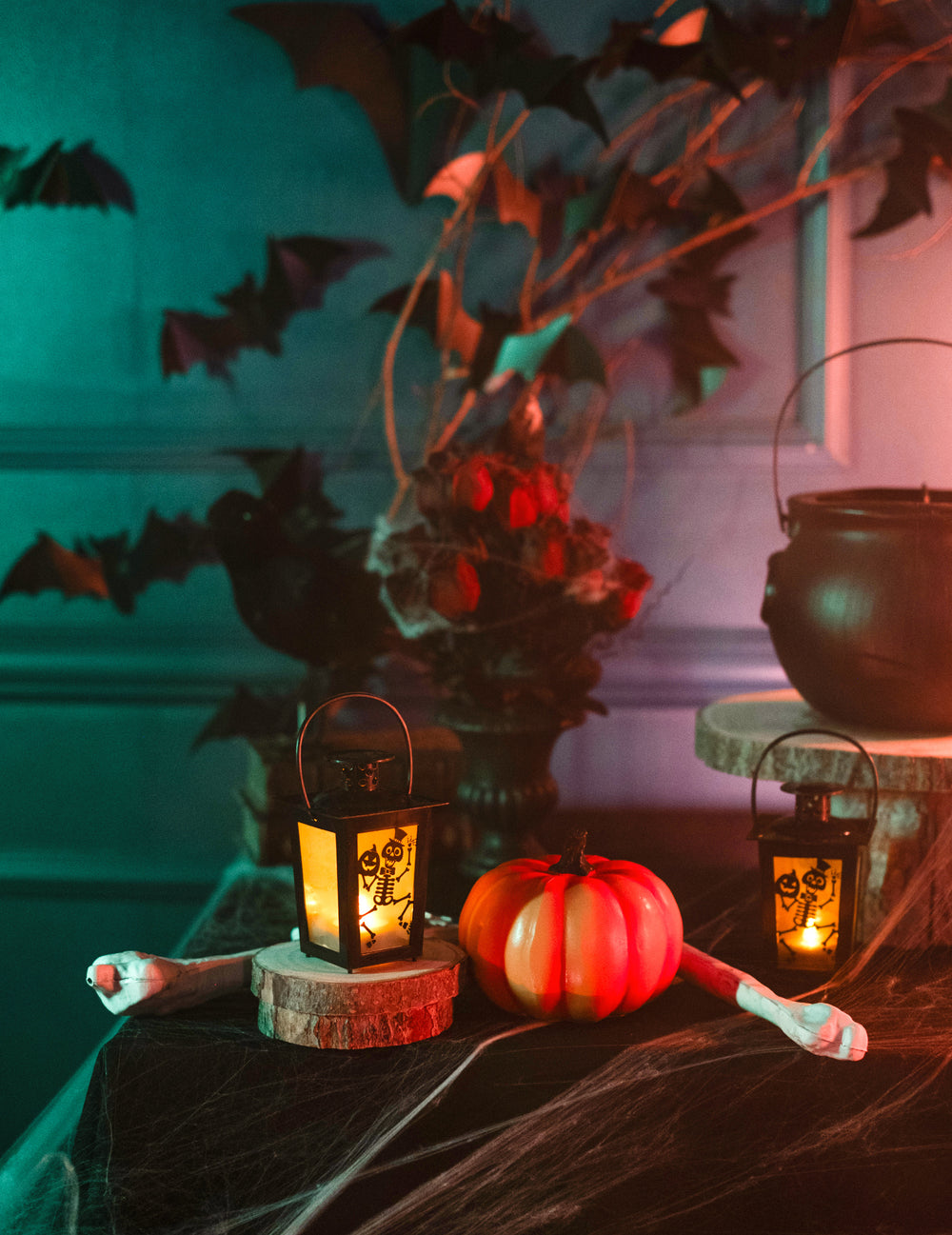 Ambiance d'Halloween de la lanterne lumineuse Squelette pour Halloween