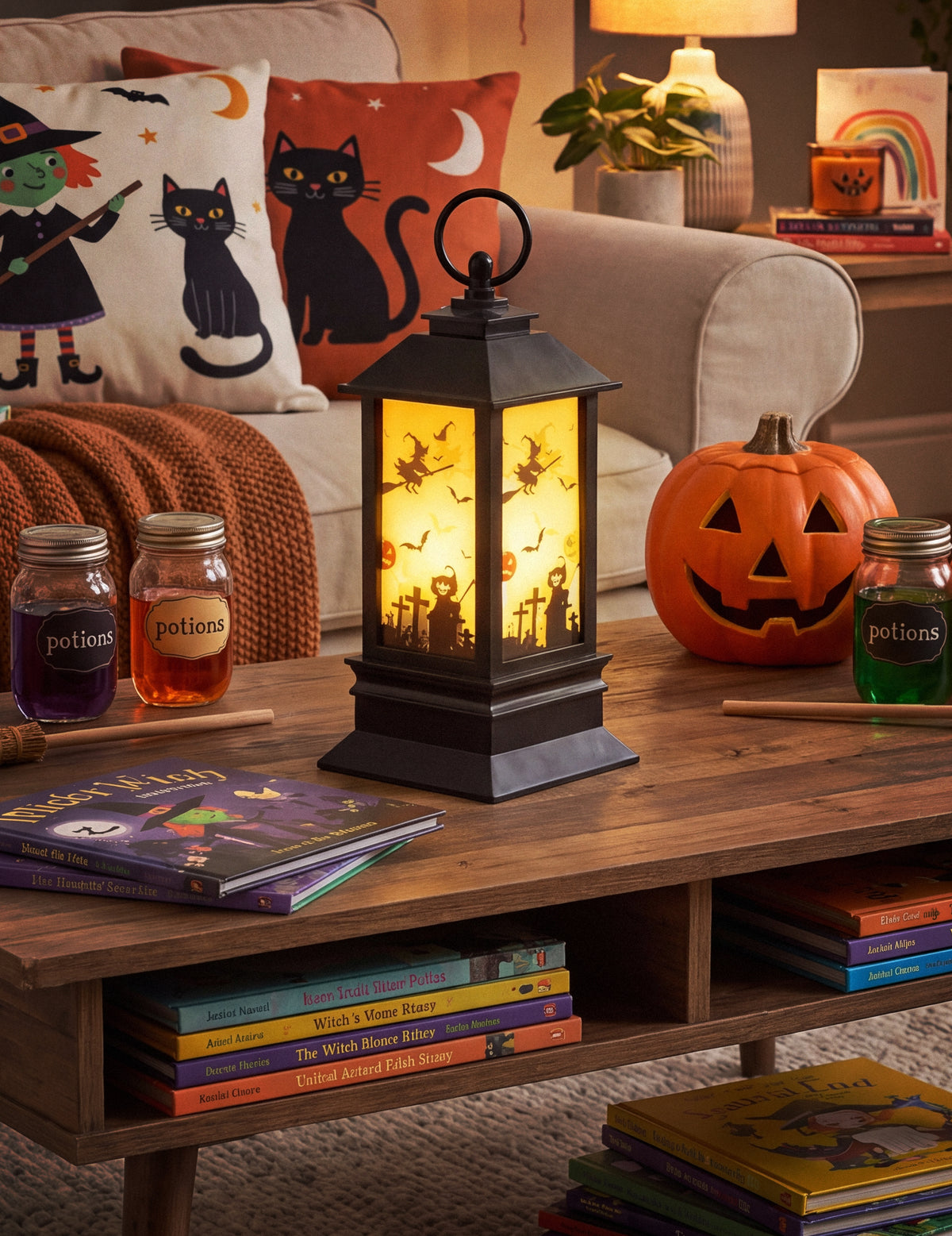 Felinar luminos de Halloween 18 x 9 cm