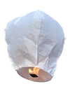 Lampion zburător alb din hârtie ignifugă 1m 
