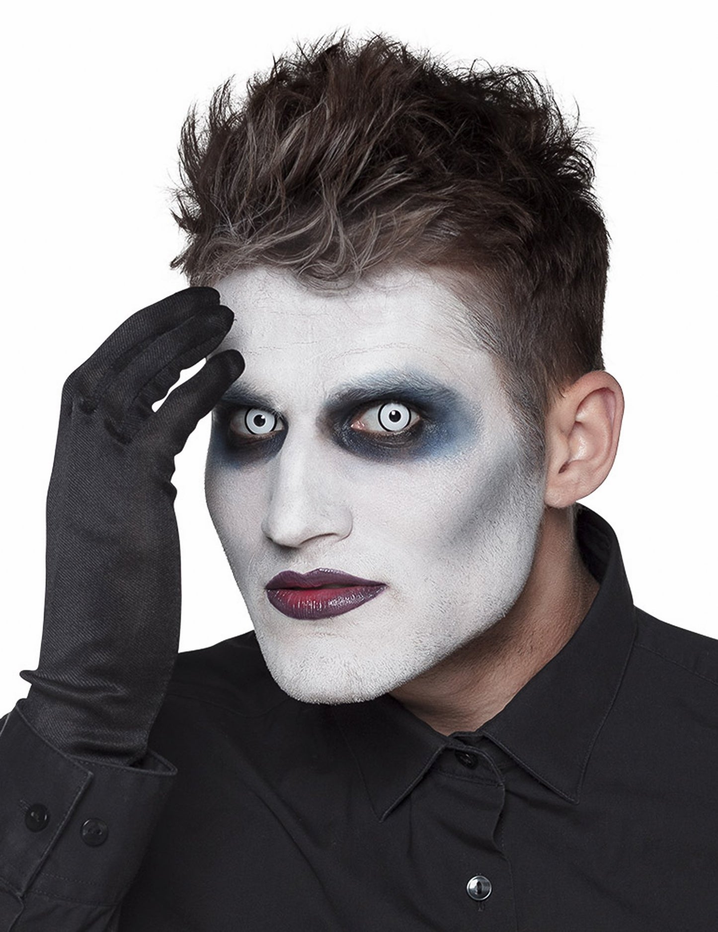 Aspect purtat al lentilelor de fantezie albă și neagră pentru adulți