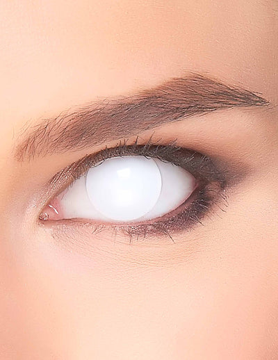 Lentilles fantaisie œil blanc opaque pour adulte 3 mois