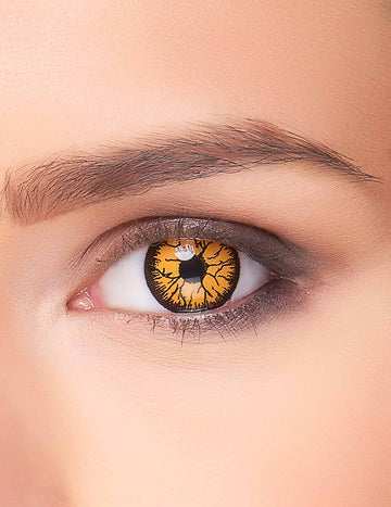 Lentile de contact fără o corecție de lux Monster Orange 3 luni Adult