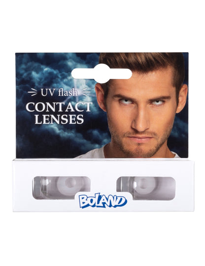 Lentile de contact fără corecție de fantezie albă UV 1 lună adult