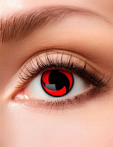 Lentile de contact fantezie manga roșu și negru 1 săptămână 