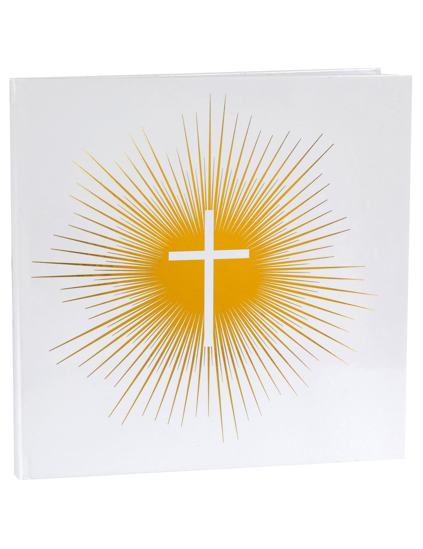 Livre d'or cérémonie dorée 24 x 24 cm baptême communion
