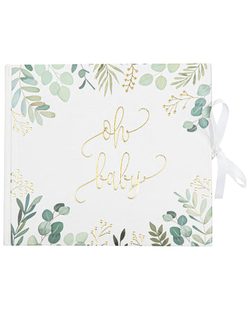 Carte de oaspeți Oh Baby Eucalipt, Metal și Aur, 22 x 19 cm cm 68 de pagini