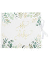 Livre d'or oh baby eucalyptus pour baby shower blanc métal et or