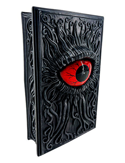 Livre décoratif en résine avec œil rouge sang 20 cm