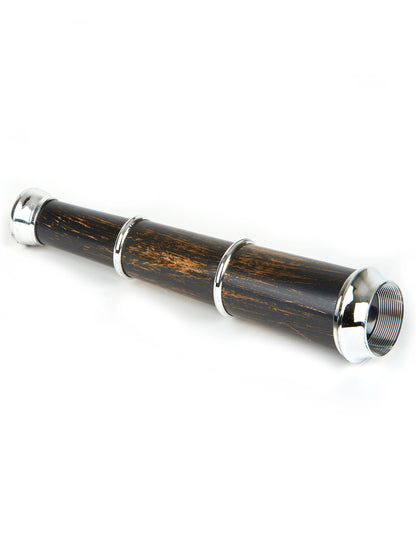 Longue vue de pirate pour adulte marron imitation bois et argenté